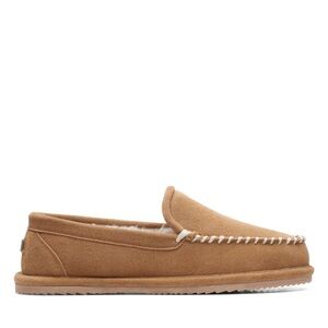 Clarks Tan Suede Slip-On Moccasin